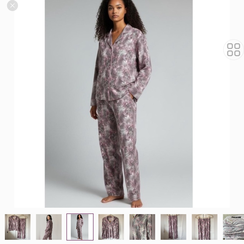 SKIMS Purple Floral Women's Pajama Set